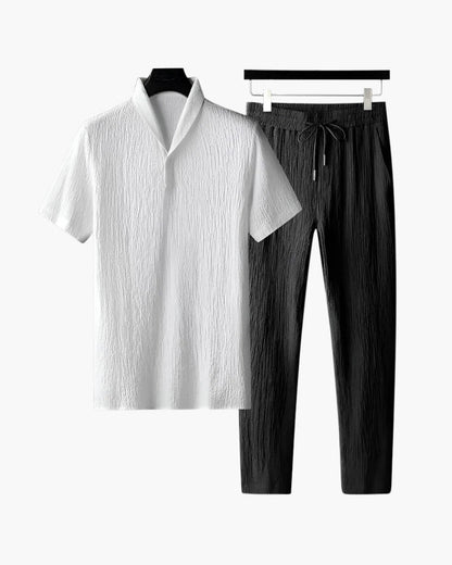 Cotton Polo &amp; Pants Set